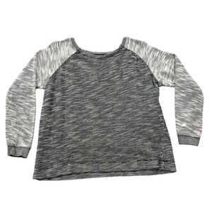 Champion Authentic Athletic Apparel Gray Marled Knit Raglan Sleeve Sweatshirt XL